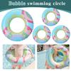 Lucky Bubble Swimming Ring Colorful Inflatable Pool Float Cute Swim Ring Beach Swimming Party Toys for Kids Youth Adults