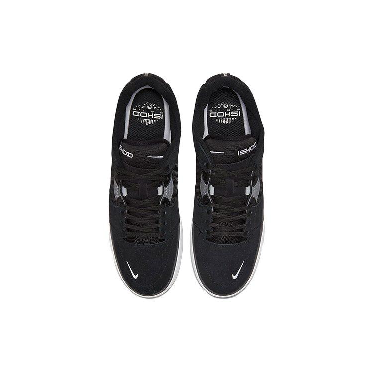 Nike SB Ishod Черные и темно-серые низкие кеды для скейтборда Унисекс Черный Белый DC7232-001