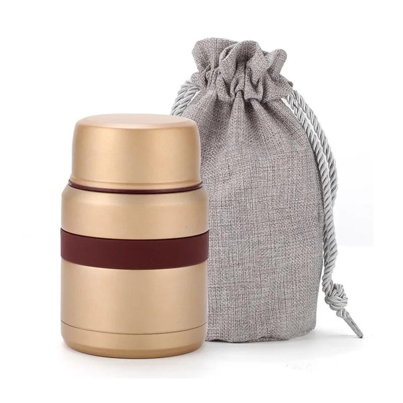 1Pc Thermo Mug Vacuum Flask Stainless Steel 350ML 500ML Mini Lunch Box with Hot Food Container 3 Colors