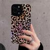 Модная Цветная Силиконовая Чехол-накладка с Леопардовым Принтом Для iPhone 17 Air 13 12 11 16 14 15 Pro Max Plus Mini Кожаный Ударопрочный Полное Покрытие