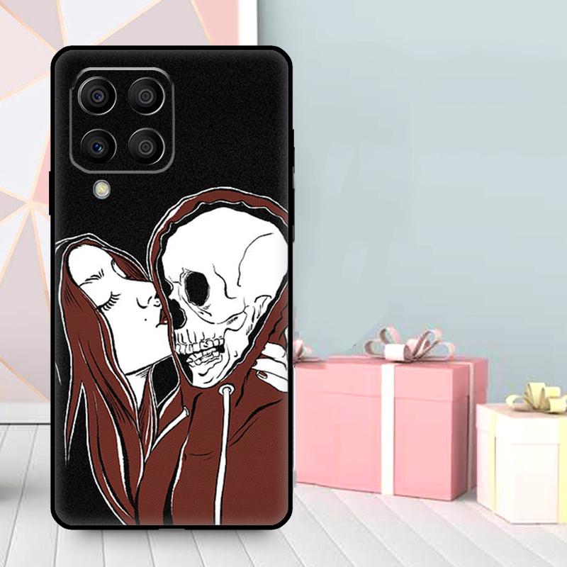 Чехол-поцелуй со скелетом для Samsung Galaxy M16 M31 M21 M13 M33 M53 M15 M35 M55 M36 M56 M12 M32 M52 M14 M34 M54