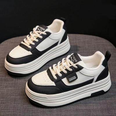 Кожаные белые туфли женские, весенние, новые, женские, на платформе, удобные, простые, повседневные, универсальные, подходящие по цвету, женские туфли