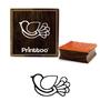 Printtoo Bird Outline Design Wooden Rubber Stamp Scrap-Booking Brown Block-2 X 2