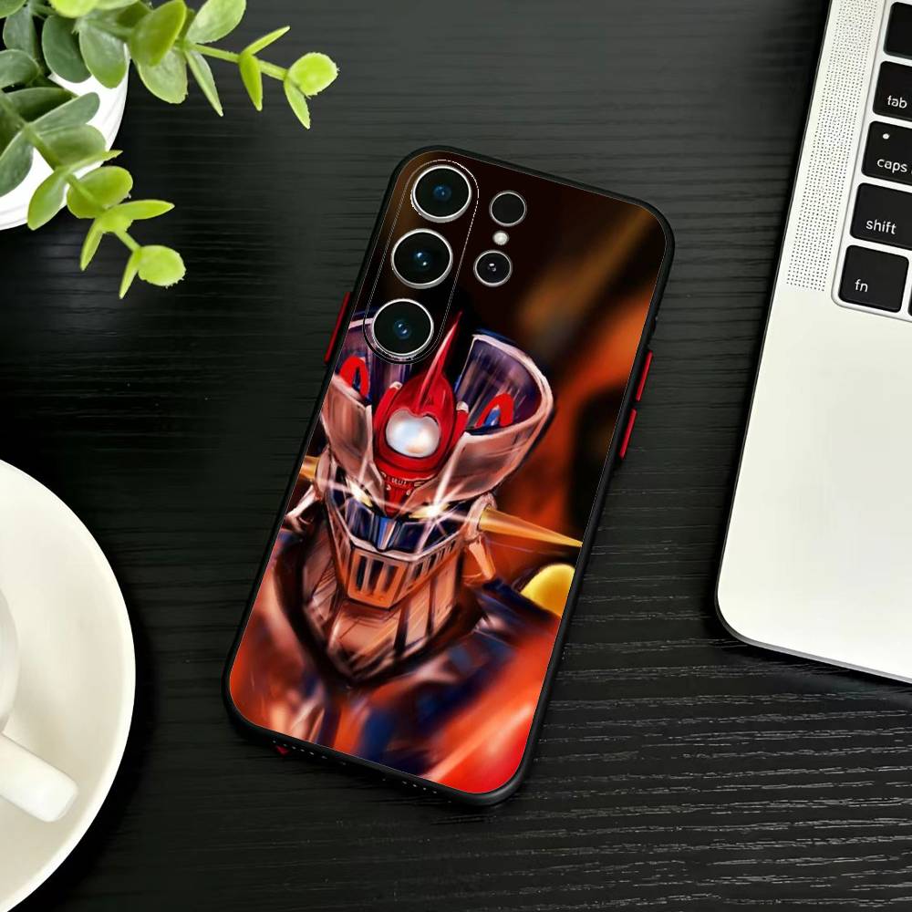 Чехол для телефона Аниме М-Мазингер Z для Samsung S26, S25, S24, S23, S22, S21, S20, Ultra, Plus, FE Черный Мягкий Чехол