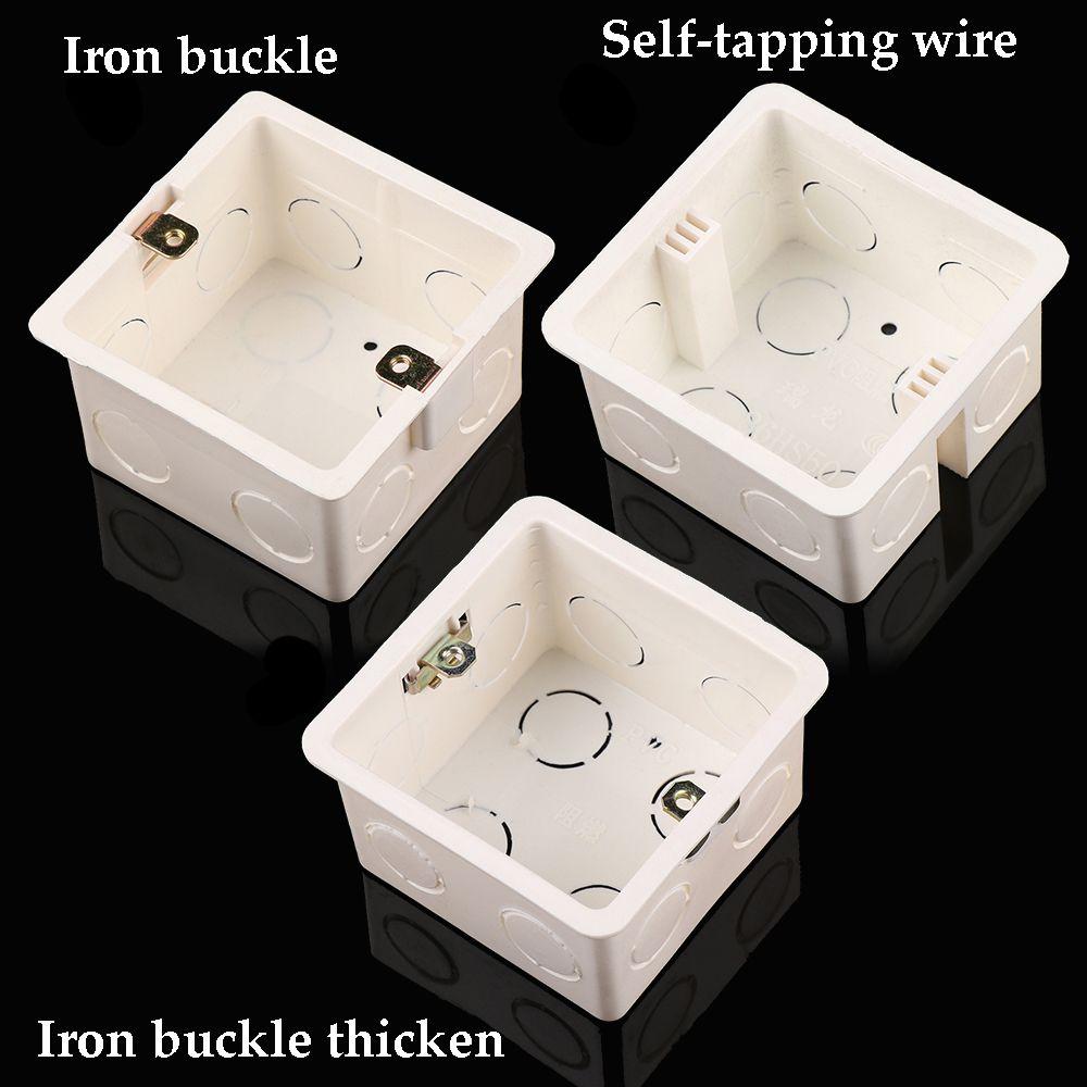 Home Equiments Light Touch PVC Plastic Wall Mounting Box Junction Concealed Bottom Switch Cassette
