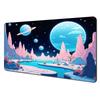 Mouse Pad Desk Mat Fantasy planet design Mousepad with Stitched Edges NonSlip Rubber Base keypad Extended pad gaming mat
