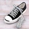 Casual Small White Shoe Shoe Lace Alphabet LACES Flat Shoelaces Letter Printed Printing Personality 1 Pair
