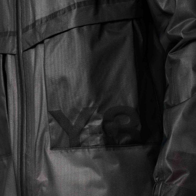 Y-3 Ss22 вогнутая тисненая однотонная буква логотипа молния ветровка мужская верхняя одежда черный HG8605