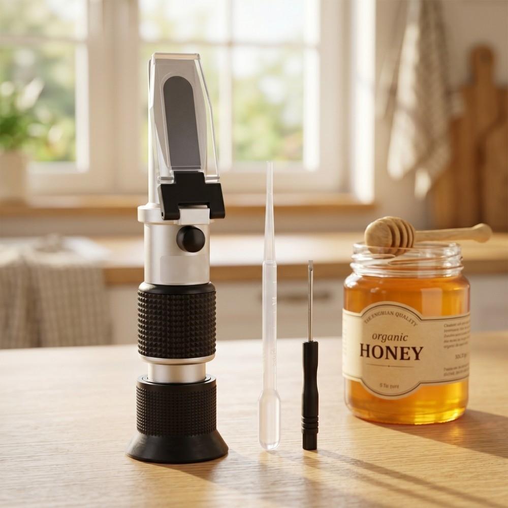 Handheld Portable Bee Tools Stainless steel Honey Concentration Meter Fruit Jam