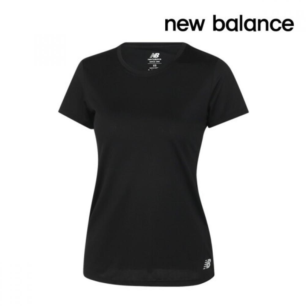New Balance Women S ShorT Sleeve T ShirT Core Run Black wT11205 Bk
