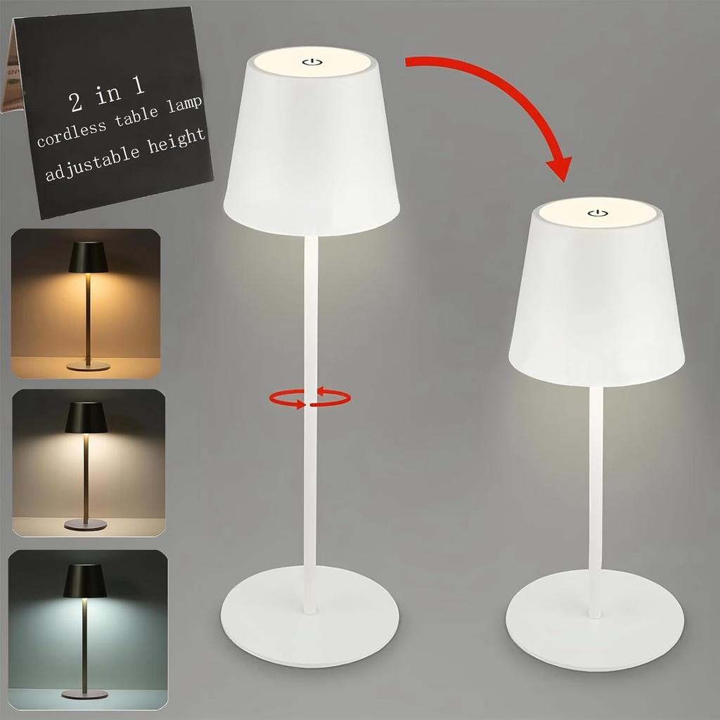 Перезаряжаемая настольная лампа с сенсорным управлением, светодиодный настольный ночник, беспроводная лампа для чтения, для отеля, бара, ресторана, спальни, декоративное освещение