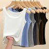 Elegance Stylish Vest Threaded Undershirt Female Summer Thin Section Slim Inside-out Wear Anti-glare Female Large Size Sleeveless Bottoming Shirt