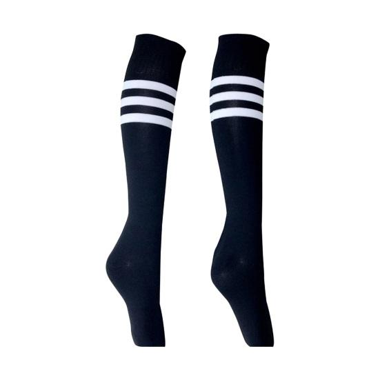 1 пара носков средней длины, полосатые, нескользящие, высокоэластичные, впитывающие пот, футбольные чулки для болельщиков, детские гольфы, спортивные носки для школьных игр