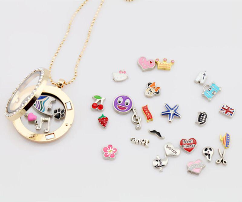 Живая память Плавающий Шарм Круглый Стеклянный Медальон Кулон Ожерелье Модные Ювелирные Изделия