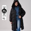 Женская длинная зимняя парка Fengmao с капюшоном на пуху белой утки FML86307
