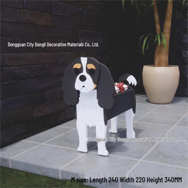 Independent Station Cross-border Garden Art Craft Ornaments: Dog & Cat Flower Pot and Planter