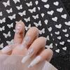 2 Sheets Glitter Silver Nail Stickers, Heart Bear Star Butterfly Designs Decals for Nail Art Decoration