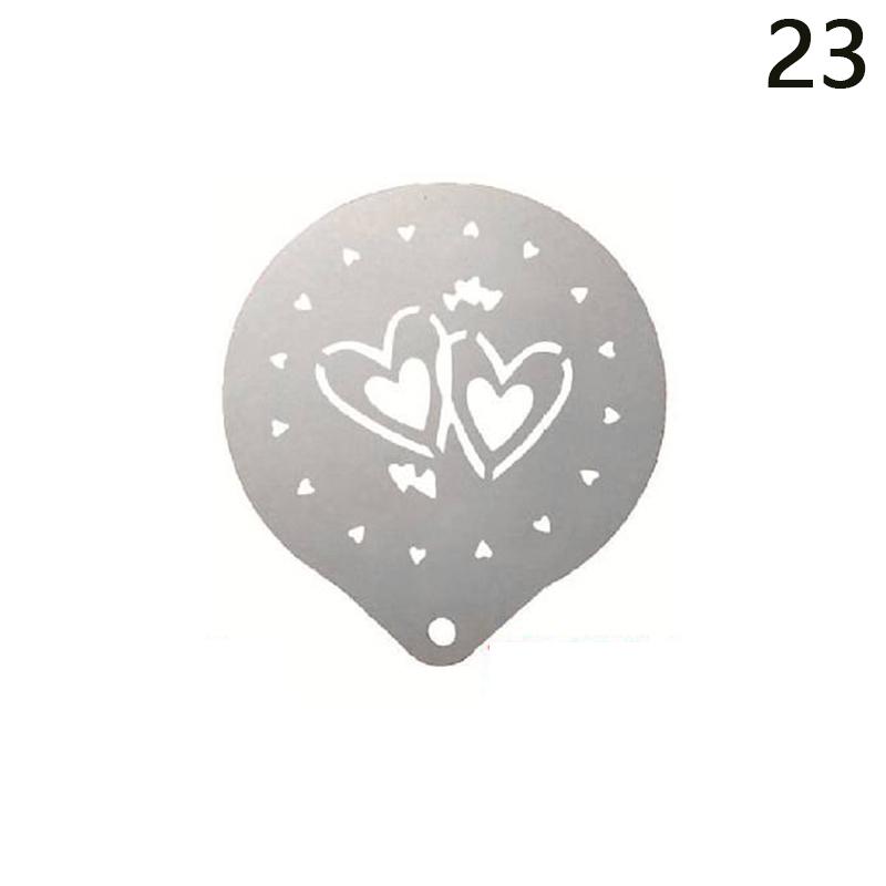 Форма для цветения из нержавеющей стали, необычная модель для штамповки кофе, утолщенный трафарет для распыления кофейной молочной пены