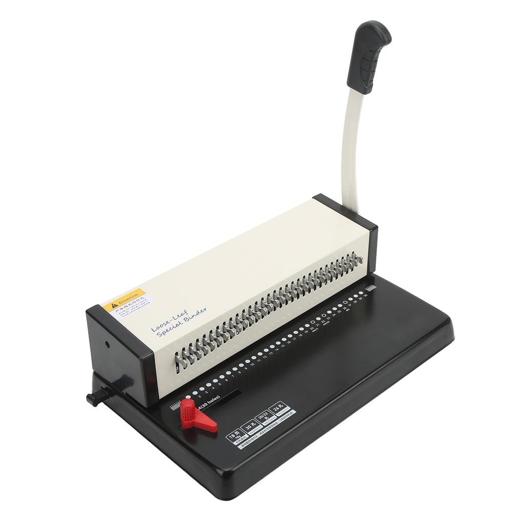 Multifunctional Loose Leaf Hole Punch Desktop Paper Punching Binding Tool 9.5mm Pitch