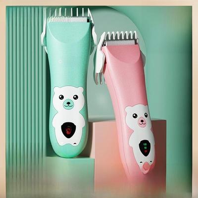 Водонепроницаемая детская машинка для стрижки волос с керамическими лезвиями: Электрический, безопасный и тихий для детей