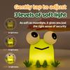 Cute Frog Night Light USB Rechargeable Silicone Pat Lamp Bedroom Bedside Sleep Atmosphere Lamp Room Decor Kids Toy Birthday Gift