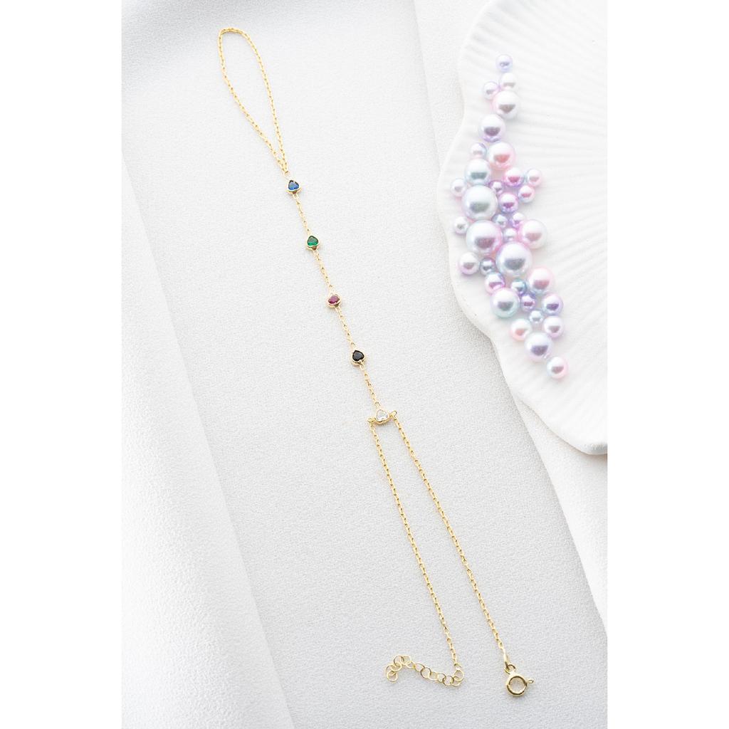 925 Set Silver Gold Coating Mix Zircon Stone Hard Holiday ahmeran Bracelet