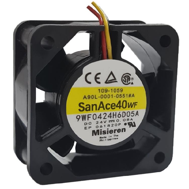 Для SanAce40WF DENKI 9WF0424H6D05A 4020 3-проводной DC 24V 0.08A FANUC Охлаждающий вентилятор