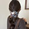 1pcs College Style Red Checkered Square Scarf with Large Intestine Headband, Women's Meatball Head Low Ponytail Square Headband Accessory.