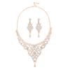 Rhinestone Jewelry Set Necklace Dangle Earrings For Wedding Prom Party