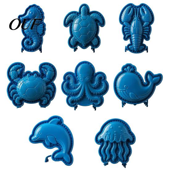 Portable Pastry Press for Parties Marine Animal Mini Pie Mold, Durable Non-stick Reusable Dough Cutter, Decorative Handheld Ravioli Tool Hand Cookies