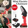 24V Mini Electric Chainsaw Portable Cordless Chainsaw Wood Cutters for Woodworking Garden Tools Rechargeable Battery Chain Saws
