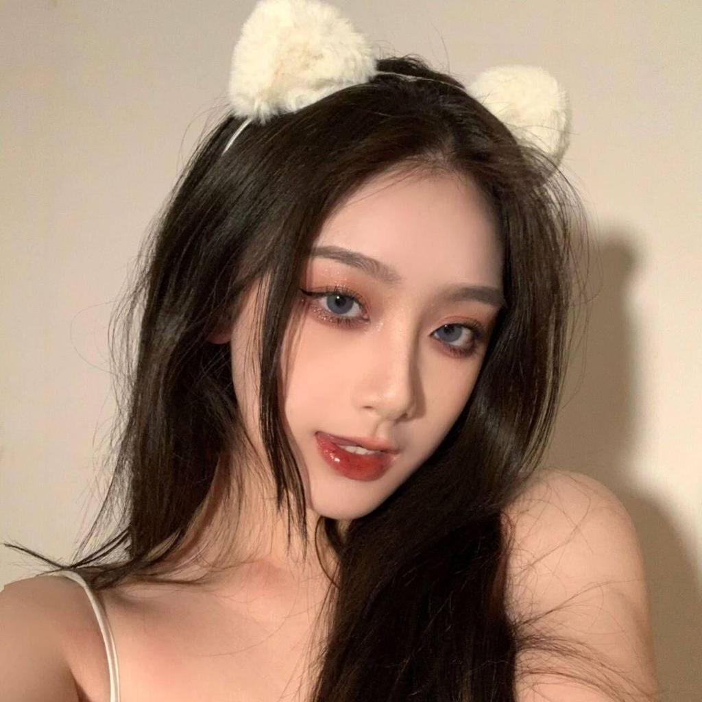 Милая японская плюшевая повязка на голову с ушками кошки и лисы для ролевых игр