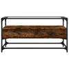 Vidaxl Szafka Pod Tv Ze Szklanym Blatem, Przydymiony Dąb, 98X35X51 Cm