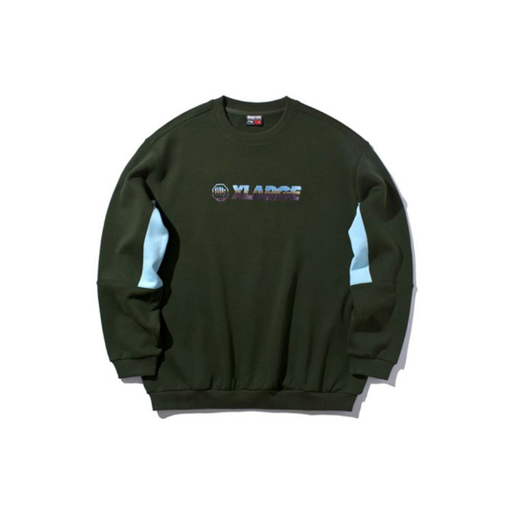 Li-Ning XLarge Li-Ning X XLarge совместный модный свободный пуловер, свитшот, мужские топы, сосново-зеленый AWEP031-1