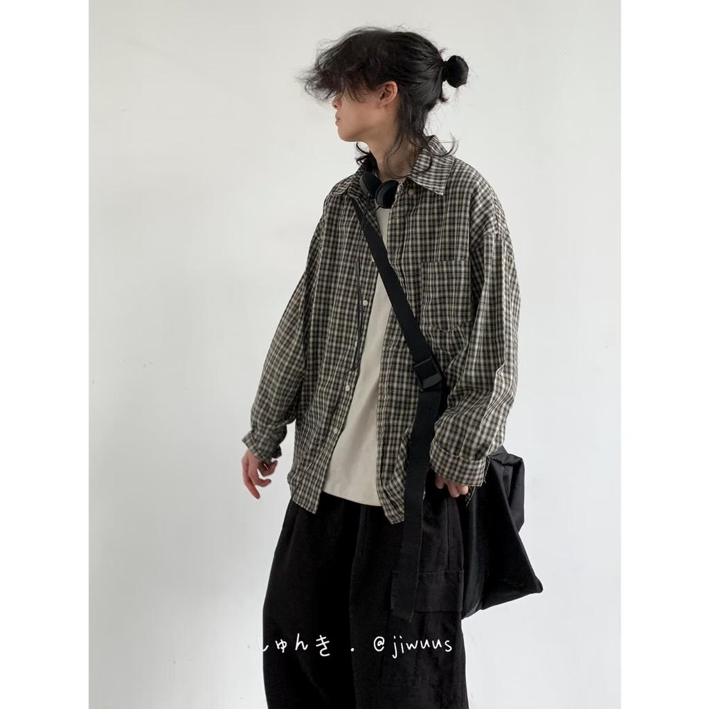 Рубашка с длинным рукавом с буквенным принтом 2024 года в японском стиле в стиле Гонконга, свободная рубашка для мальчиков, летнее модное универсальное повседневное пальто