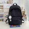 Simple Color Solid Lace Bow Design Student Backpack For School And Use Daily