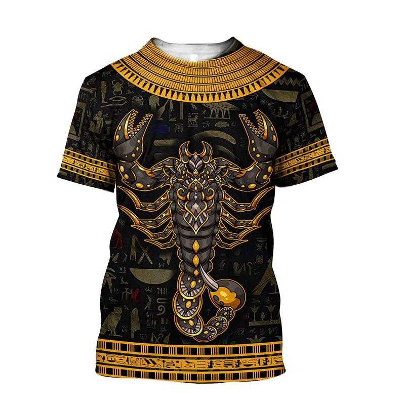 Мужская футболка с изображением животных, футболки с 3D принтом Скорпиона, забавные футболки, модная повседневная мужская уличная одежда, мужская одежда больших размеров