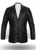 Мужской деловой черный пиджак из натуральной кожи для вечеринок, стильный, 100% овчина, ручная работа