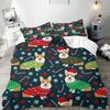 Рождественский пододеяльник мультяшный Санта Клаус рождественская елка постельное белье набор для детей подростков украшение спальни размер квин кинг полный