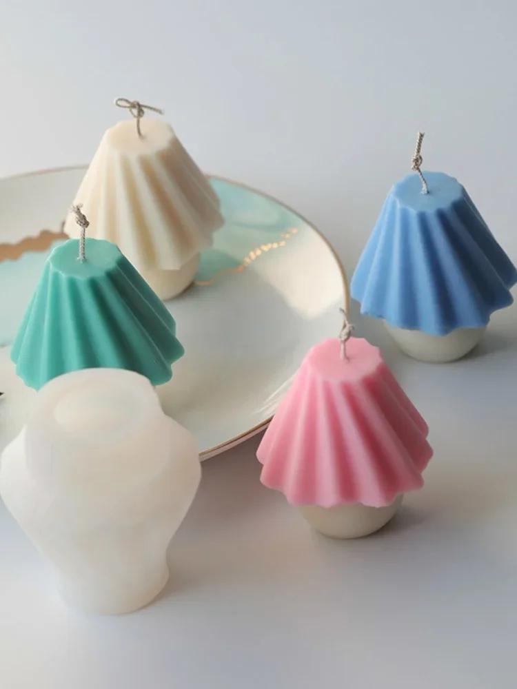 Новая настольная лампа Свеча Эпоксидная форма Силиконовая форма Сделай сам Ручная работа Ароматерапия Гипсовая форма Украшение для свечи LS