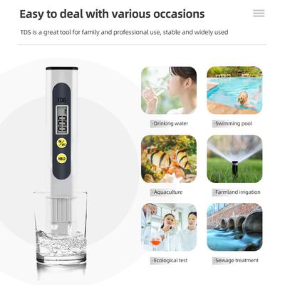 Портативный TDS-метр ЖК-цифровой тестер качества воды 0-990PPM Ручка для тестирования TDS Детектор чистоты воды для питьевой воды Бассейн Аквариум