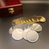 Pack Mirrored 10 Engraving Of Blanks Challenge Coin Solid Brass Plated 40mm With Clear Protective Case For Crafting