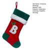 18 Inches Monogram Christmas Stockings with Letters Embroidered Initials Xmas Hanging Stockings for Fireplace Christmas Party Decoration