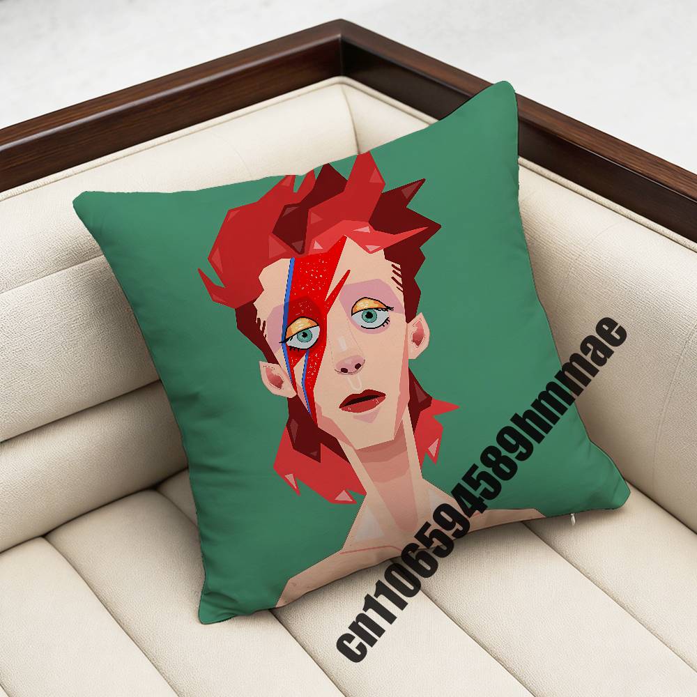 For D-Davids B-Bowies Throw Pillow Case Sham 45X45Cm 35X35Cm Square Home Pillowcase Cushion Cover