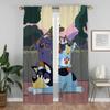 Kitchen Curtains for Living Room Curtain B-BlueyS Shades Anti-mosquito Curtains 2 Pieces Partition Blinds Halloween Decoration