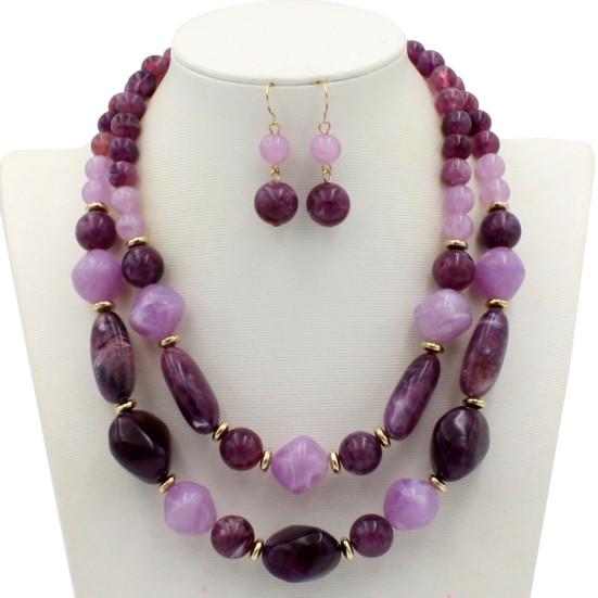 1 комплект многослойного ожерелья в стиле ретро, ювелирные изделия, аксессуары, двухрядное ожерелье, серьги-крючки, комплект для вечеринки