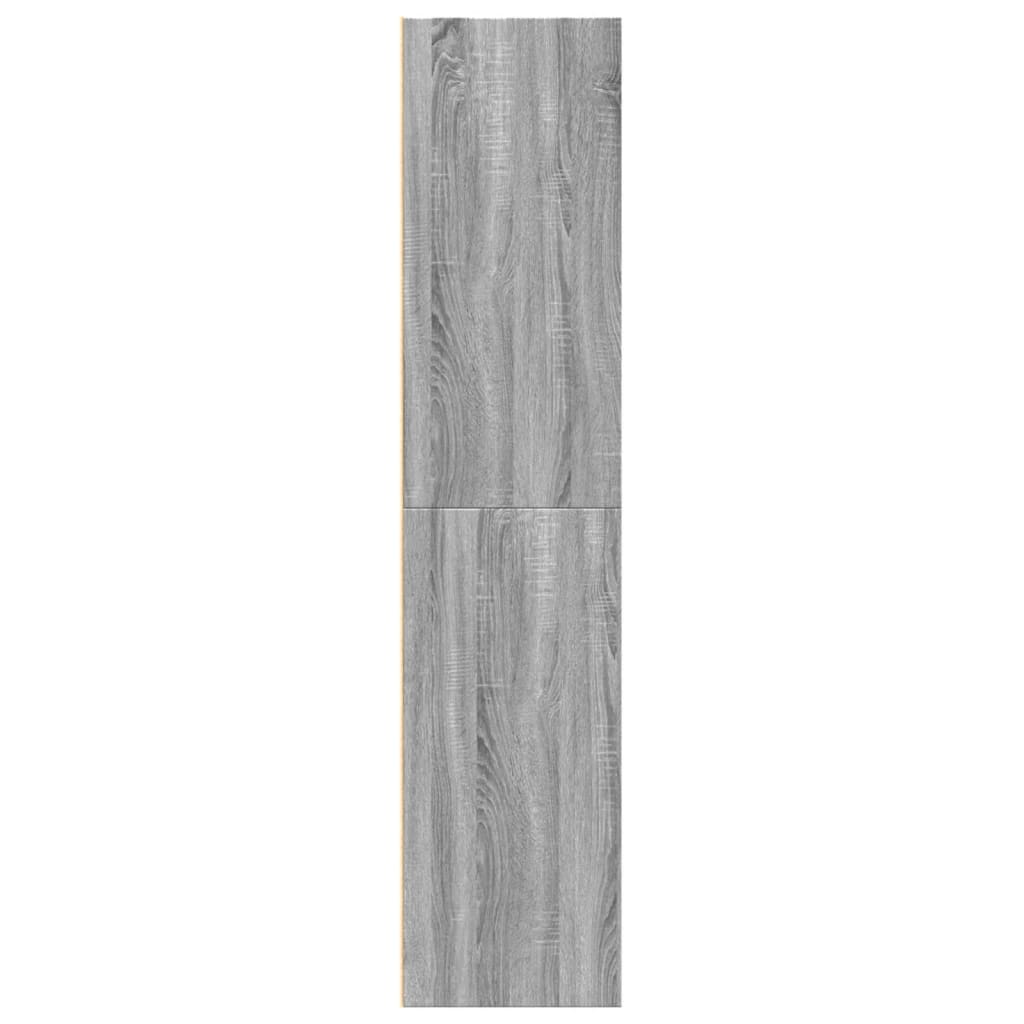 Vidaxl Witrynka, Szary Dąb Sonoma 70X41X185 Cm Materiał Drewnopochodny