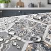 10pcs PVC Floor Stickers Self-Adhesive Backsplash Stickers Non-Slip Peel and Stick Tiles  Wall Decor