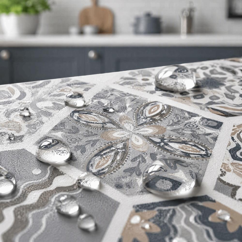 10pcs PVC Floor Stickers Self-Adhesive Backsplash Stickers Non-Slip Peel and Stick Tiles Wall Decor