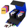 AOBOPLE Storage Deck Upgraded 5in1 Separation PU Leather Trading Card Case 4 Small Card Boxes и Big Empty Dice 4 Color Compatible with Baseball